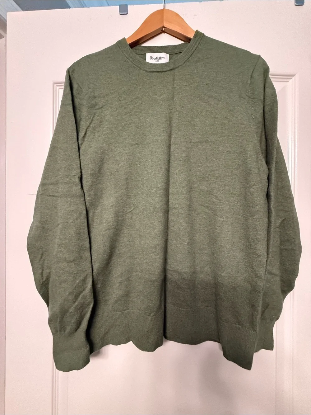 Goodfellow Crewneck Sweater M Olive Green Casual Minimalist Normcore